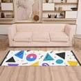 thumbnail image 2 of Yayeee Runner Rug for Bedroom 2'x6' Machine Washable Hallway Non Slip Mat, Yellow Retro Shapes, 2 of 8