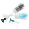 Evenflo 2-in-1 Baby Bottle Brush with Nipple Brush - Teal/Gray, 2 Count
