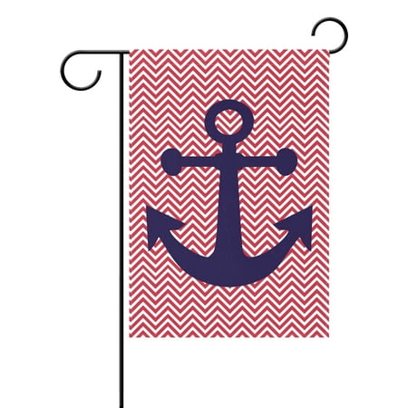 POPCreation Anchor Garden Flag Summer Ocean Sea Sunset 12x18 inches Outdoor Flag Home Party