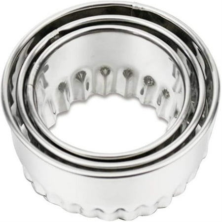 

Set Of 3 Stainless Steel Round Biscuit Cutters Dumplings Skin Cutter Ravioli Cutter