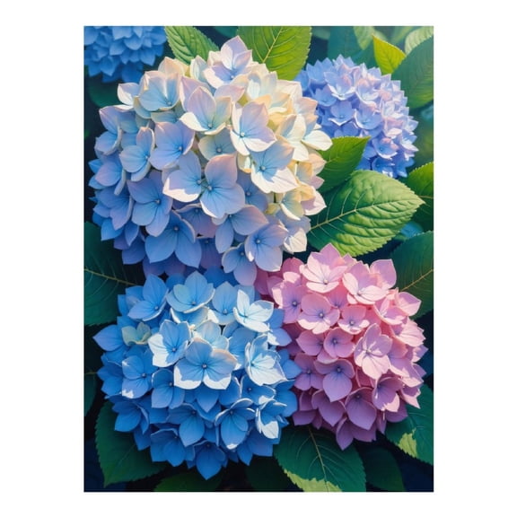Diamond Art Kit for Adults, Blooming Pastel Hydrangea Bouquet Diamond Painting for Adults Beginners, DIY Diamond Art Painting Kits, 5D Diamond Painting Crafts for Home Decor 12x16 Frameless