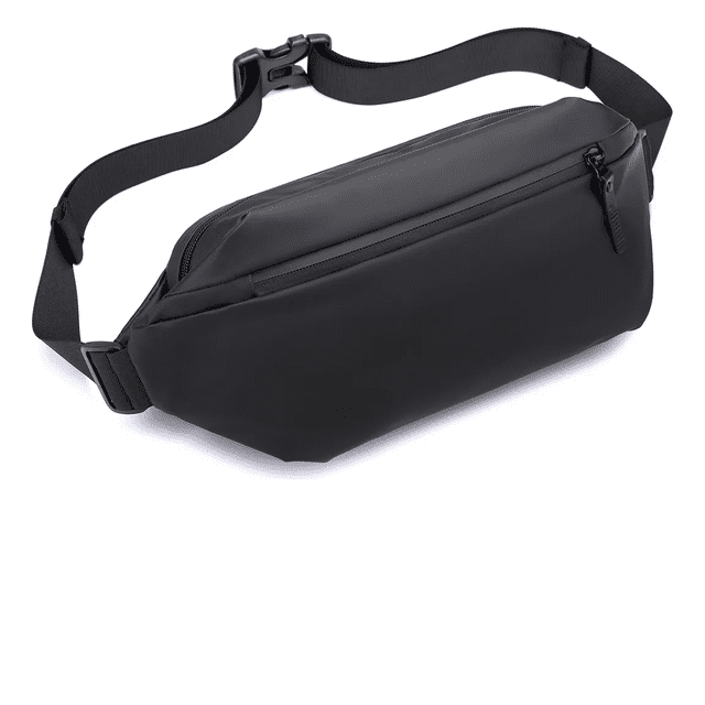 Bolso Bandolera Cruzado Hombre Moderno, Riñonera Pecho Unisex Impermeable y Antirrobo, Ligero y Ajustable con Múltiples Bolsillos Xtellar negro