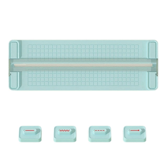 4-in-1 Paper Cutter Portable Craft Trimmer for A4, Photos, DIY Scrapbooking, Straight/Wavy/Dotted Line Cutting