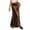 Coffee, variant on High Waist Skirts for Women Velvet Mermaid Skirt Fishtail Ruched Bodycon Maxi Skirt Ladies Elastic Waist Drawstring Long Skirt