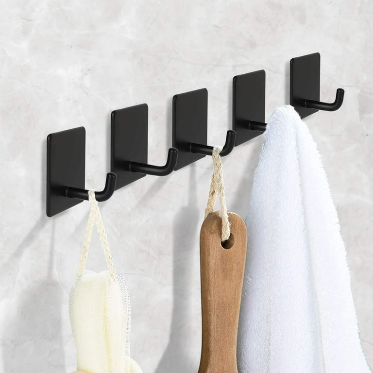 4 Packs Adhesive Wall Hooks Towel Hooks Heavy Duty Stick On Wall