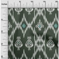 thumbnail image 1 of oneOone Tissu Popeline de Coton Géométrique Ikat Décor Tissu Imprimé BTY 42 Pouces de Large, 1 of 4