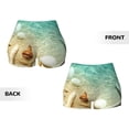 thumbnail image 3 of Sikiie Starfish And Seashell On The Beach Print Workout Shorts Women Scrunch Butt Gym Shorts Seamless High Waist Tummy Control Yoga Biker Athletic Shorts, 3 of 5