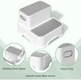 thumbnail image 2 of 2-Pack Toddler Step Stools for Bathroom Sink & Potty Training, No-Slip Double Step Stool for Kids, Multifunctional Toilet Training Stool, 2 of 5