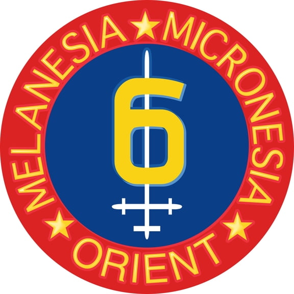 3.8 Inch USMC 6th Division Vinyl Transfer Decal