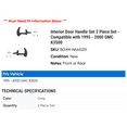 thumbnail image 2 of Interior Door Handle Set 2 Piece Set - Compatible with 1995 - 2000 GMC K3500 1996 1997 1998 1999, 2 of 2