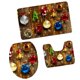 thumbnail image 1 of Juego de alfombras de baño Nopslip 3 Uds Cubierta De Asiento De Inodoro + Alfombrilla De Baño + Alfombra De Pedestal Decoración Navideña Para El Hogar/fiesta I Magideal Juego de alfombras de baño Nopslip, 1 of 6
