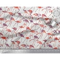 thumbnail image 2 of Soimoi Viscose Chiffon Fabric Flamingo Bird Printed Fabric 1 Yard 42 Inch Wide, 2 of 3