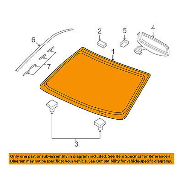 CHRYSLER OEMWindshield Glass 68050019AB