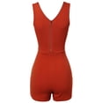 thumbnail image 2 of FashionOutfit Women's Functional zipper on front and back Sleeveless Romper, 2 of 3