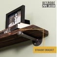 thumbnail image 4 of 24 in. x 7.5 in. x 6.75 in. Trail Brown Restore Wood Wall Shelving with Industrial Steel Pipe Straight Brackets, 4 of 9