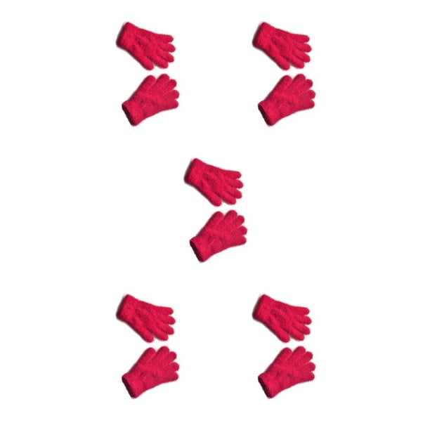 Guantes de punto Sonducket para niños pequeños color Rosa roja