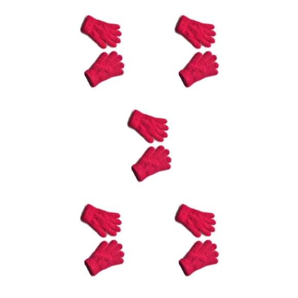 Guantes de punto Sonducket para niños pequeños color Rosa roja