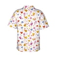 thumbnail image 3 of Haiem Cartoon Birds & Flowers Printed Hawaiian Shirt for Men - Men’s Casual Beach Summer Shirts - Stretch Fabric with Modern Fit-X-Large, 3 of 9