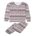 thumbnail image 1 of Family Matching Christmas Pajamas Sets Elk Tree Print Tops Pants Sleepwear  2Pcs Outfits for Mom Dad Kid Baby, 1 of 6