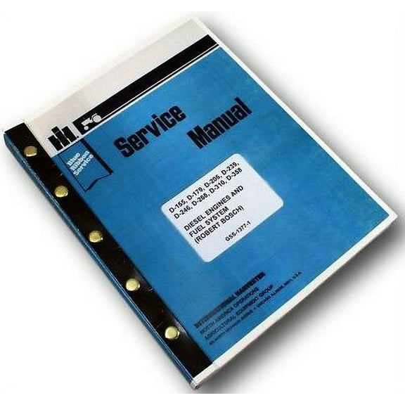 International 3984 Payloader Diesel Engines Service Repair Shop Manual Pump Turb