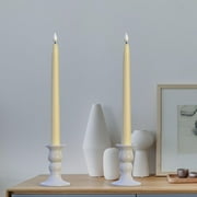 PChero 11 Flameless Taper Candles with Remote Timer, 10 Pack Battery Operated Flickering LED Taper Candlesticks Ivory Faux Wax Window Candles for Thanksgiving Christmas Holiday Wedding Decor