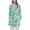 Green, variant on Womens Flannel Robes, Soft Warm Dog Paw Printed Fluffy Women Bathrobe Pajamas for Shower House Loungewear Dark Blue