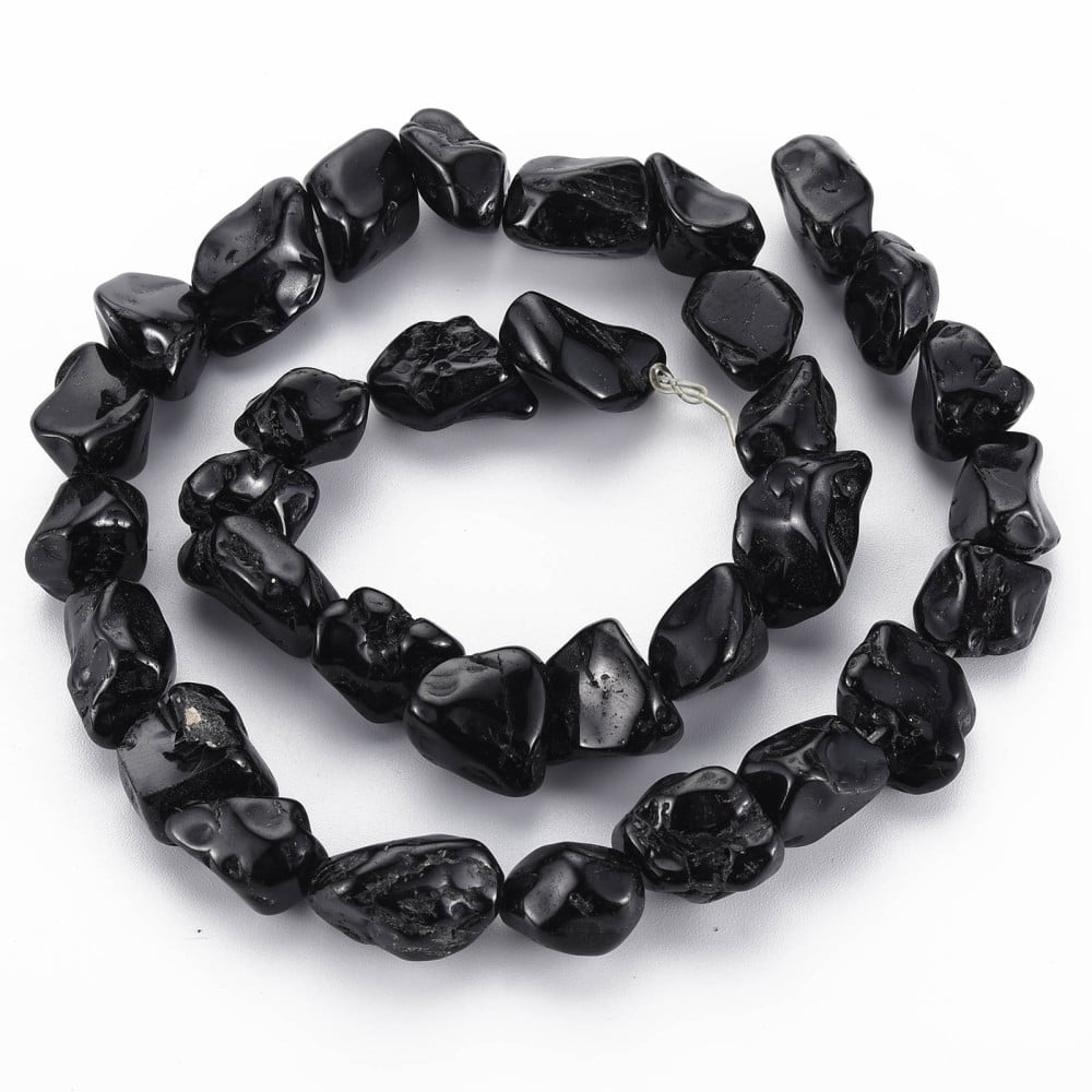 Natural Black Spinel Beads Strands 10~20x10~17x8~15mm Hole: 1mm 26pcs/strand 15.7 inch