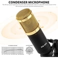 thumbnail image 2 of SINWE Paquete de micrófono para podcast BM-800, micrófono condensador con kit de tarjeta de sonido en vivo, paquete de equipo para podcast con cambiador de voz y funciones de mezclador para PC, teléfo, 2 of 5