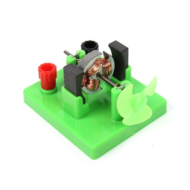 Modelo de generador de manivela de bricolaje, juguete de aprendizaje para niños (1 pieza, verde) JAMW Sencillez