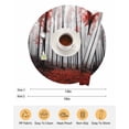 thumbnail image 6 of 13 Inch Round Placemats Set of 6, Red Forest Non Slip Heat Insulation PP Table Mats, Vintage Foggy Woods Tree Mysterious Washable Place Mats for Kitchen Dining Party Table Decor, 6 of 7