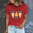 thumbnail image 2 of Plebaso T-Shirts de Pâques pour Femmes Manches Courtes Graphiques Hauts Imprimés Décontractés Mode pour Femmes, 2 of 6