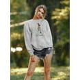 thumbnail image 2 of Pug On Penny Farthing Sweatshirt Women -Fab Funky Designs, Female Small, 2 of 4