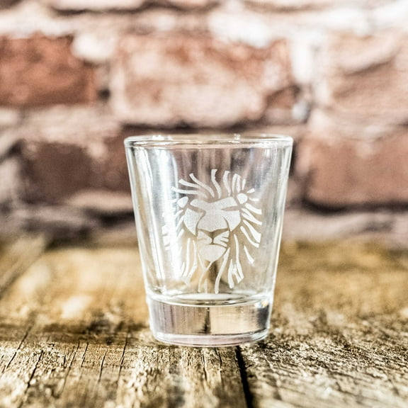 Lion Portrait Shot glass