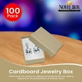 thumbnail image 4 of Novel Box 100 Pack Kraft Cardboard Cotton Filled Jewelry Gift Boxes 2.5x1.62x1 Inches with Lids, 4 of 8