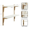 thumbnail image 5 of Kate and Laurel Meridien Modern Two-Tier Wooden Shelves, 24 x 8 x 24, White and Gold, Stunning Tiered Wall Shelf for Storage and Display as Cute Nursery Shelving or Bedroom Storage, 5 of 8