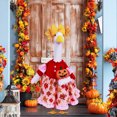 thumbnail image 3 of Wosthever Estatua de jardín con hojas de arce y calabaza de ganso otoñal, estatua de ropa, juego de poliéster para césped, decoración para Kits de decoración para fiestas, 3 of 6