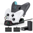 thumbnail image 1 of Xbox Controller Charging Station, Vivefox Xbox One Controller Charger with 2 x 1200mAh Rechargeable Battery Packs Compatible for Xbox One/One X/One S/Xbox One Elite Wireless Controllers - -, 1 of 7