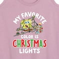 thumbnail image 3 of SpongeBob SquarePants - My Favorite Color Is Christmas Lights - Women's Racerback Tank Top, 3 of 6