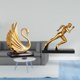 thumbnail image 2 of Figura De Cisne Corredor, Colección De Esculturas De Arte Moderno, Estatua Decorativa Para Sala De Estar, Entrada, Mesa, Armario, Decoración Del Hogar, 2 of 8
