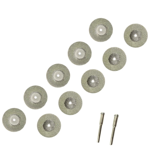 Juego de 10PCS 20MM/30MM/40MM/50MM Discos de Diamante con 2 Piezas Mandril Zulema Disco de corte de diamante