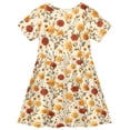 thumbnail image 4 of joogoo Autumn Flower Girls' Short Sleeve Dress Kids Dresses 2T, 4 of 8
