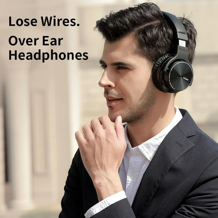 E7 Pro Auriculares con cancelación activa de ruido, auriculares Bluetooth  con micrófono, graves profundos ricos, batería de larga duración
