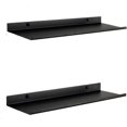 thumbnail image 1 of Black metal wall shelf | Set of 2 floating shelves 50 cm-In Stock, 1 of 5