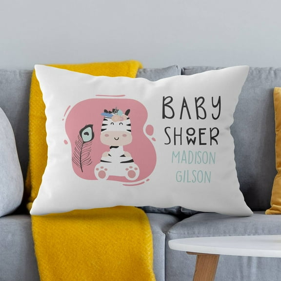 Personalized Baby Shower Pillow Case with Name