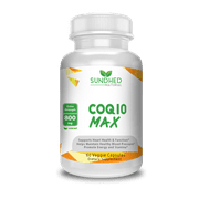 Sundhed Natural CoQ10 Max - Extra Strength 800mg Powerful Antioxidant, Support Heart Health Functions, Maintain Healthy Blood Pressure, Promotes Energy and Stamina, Reduce Inflammation During Migraine