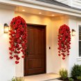 thumbnail image 5 of Leodye 1PCS Artificial Hanging Flowers, Realistic Faux Floral Wall Decor with Rattan for Indoor Home Scene Arrangement -29.52IN, 5 of 6