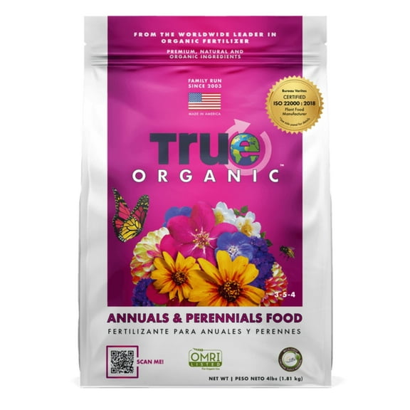 True Organic Annuals and Perennials Flower Food Granular Fertilizer, 4lbs
