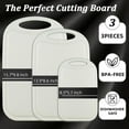 thumbnail image 2 of Bestdin Cutting Boards Set, 3 Pieces BPA Free Chopping Board, Plastic Cutting Board with Easy Grip Handle, Non-porous Meat Cutting Board, Dishwasher Safe, Beige, 2 of 6