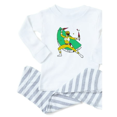 

CafePress - Power Rangers Yellow Ranger With Dag - Toddler Long Sleeve Pajama set