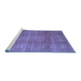 thumbnail image 2 of Ahgly Company Machine Washable Indoor Round Abstract Blue Contemporary Area Rugs, 7' Round, 2 of 4